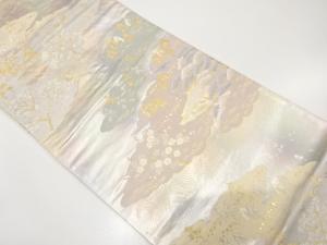 錦引箔　古都みやび模様織り出し　袋帯